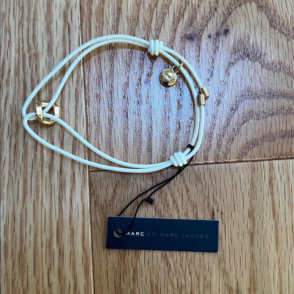New! Marc By Marc Jacobs OS Cream and Gold Bracelet.